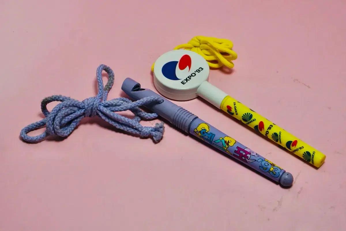 1993년 대전엑스포 꿈돌이 옛날 볼펜 2개 세트 대우