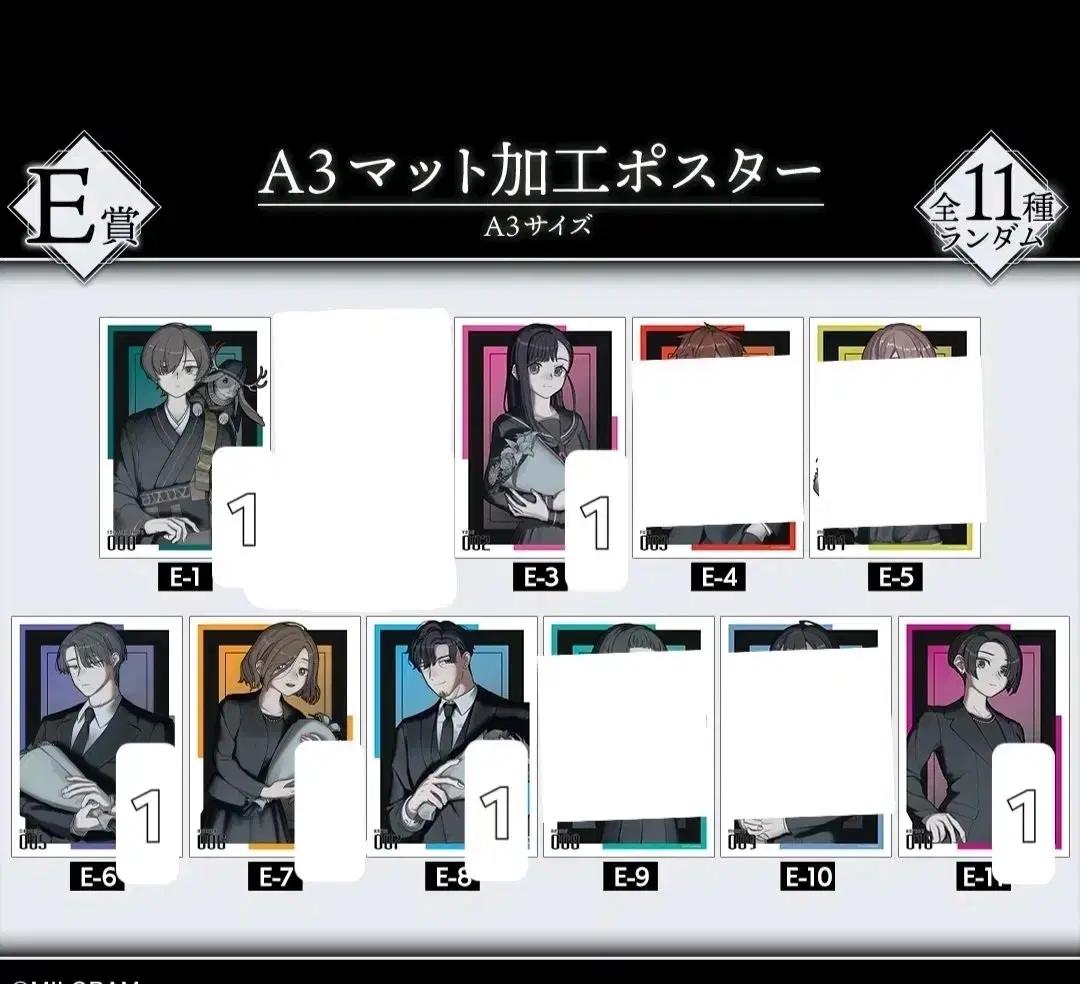 밀그램 쿠지 포스터 에스 하루카 유노 시도우 마히루 카즈이 코토코