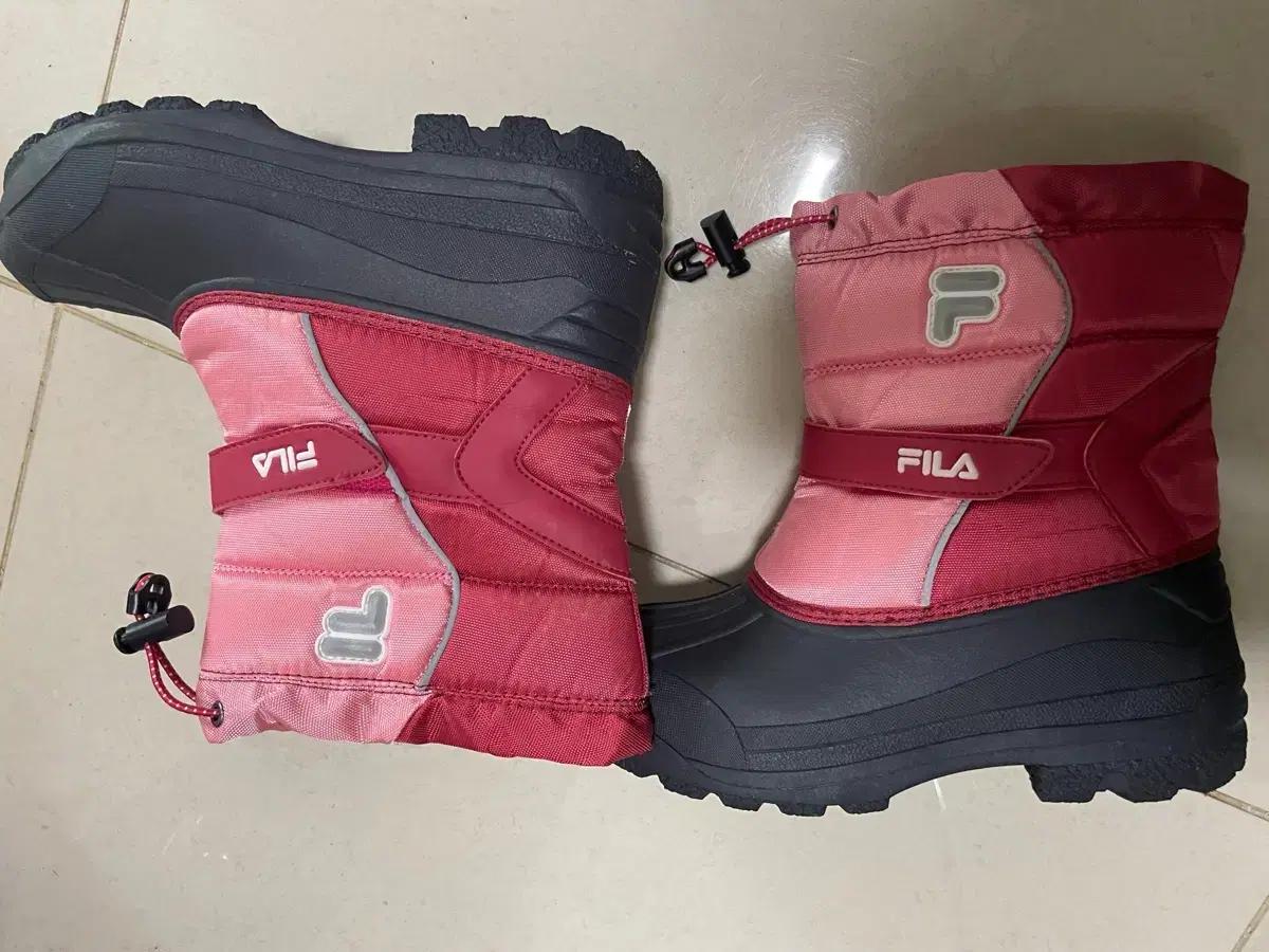 휠라키즈 아동용 방한 털부츠