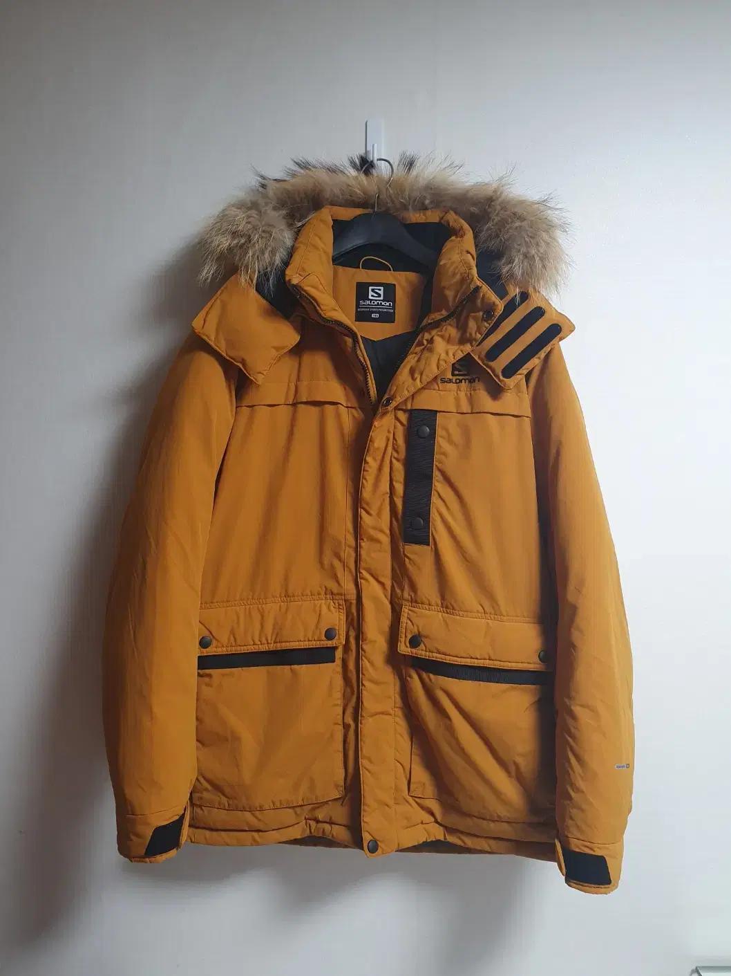 택포 살로몬 패딩 프라임 덕다운자켓 라쿤퍼 105