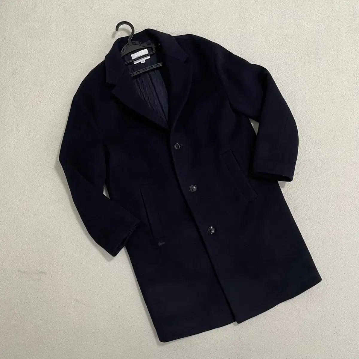 M 라코스테 세미 오버핏 울 체스터 코트 B.3938