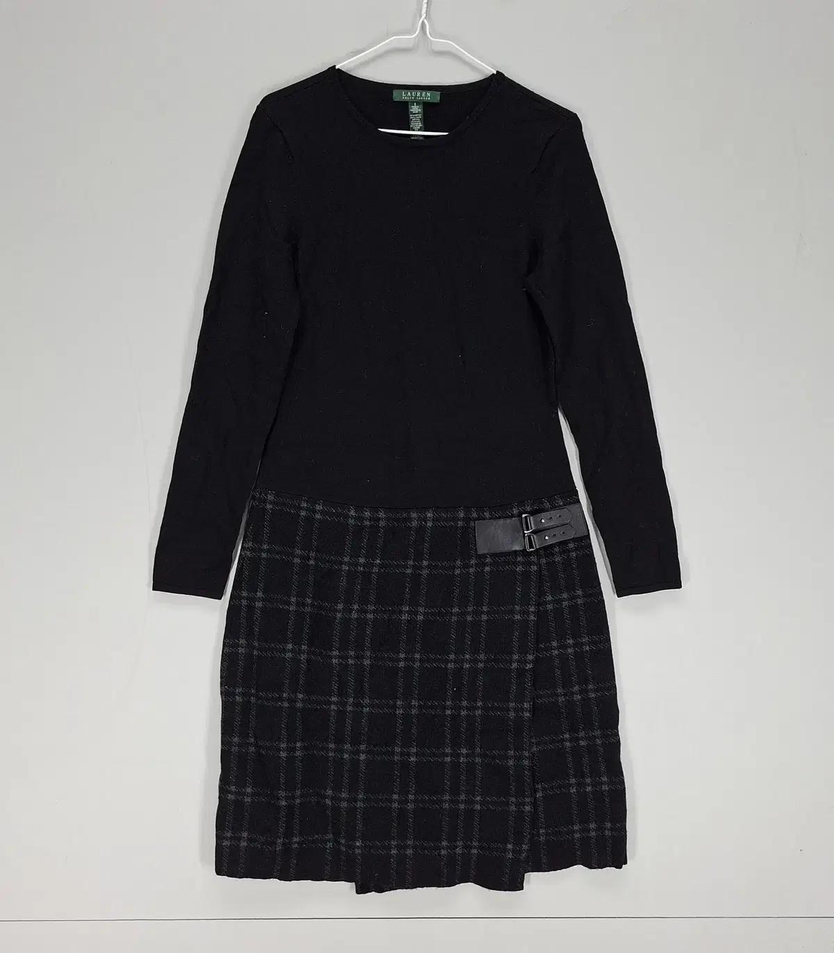 [AI 95%] 랄프로렌 여85 니트원피스 봄가을 블랙 64854