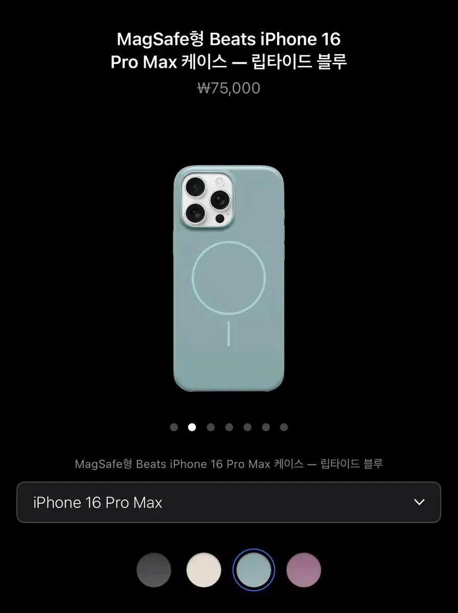 Beats 아이폰16 Pro Max 립타이드 블루 케이스
