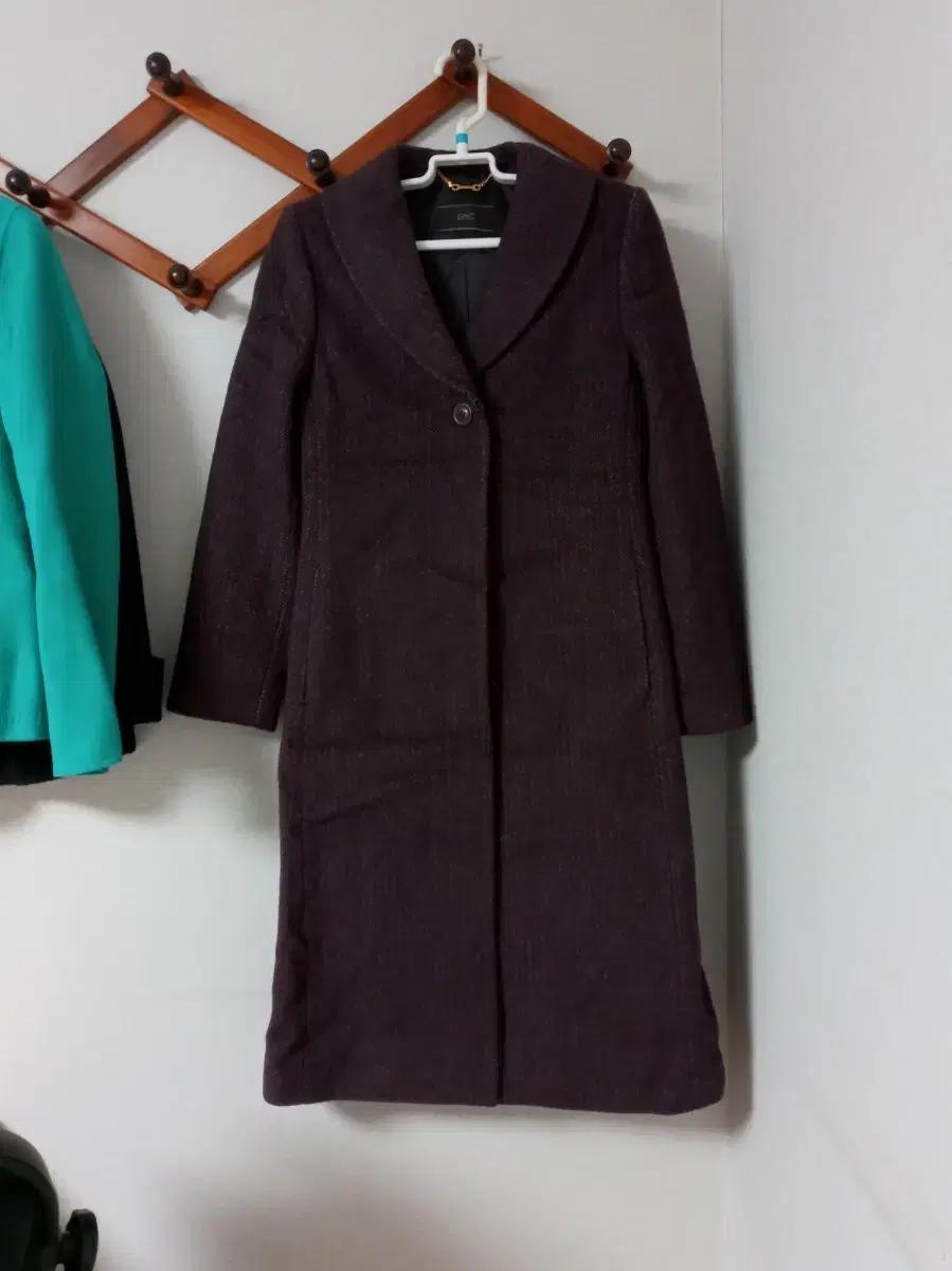 ENC a라인 모직 헤링본 롱코트 상태 특상