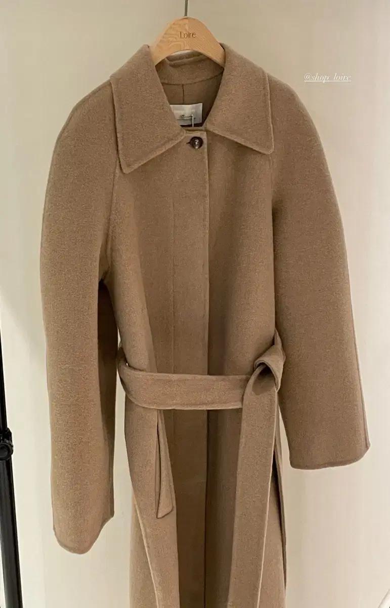 gallery갤러리 핸드메이드 울 롱코트 베이지