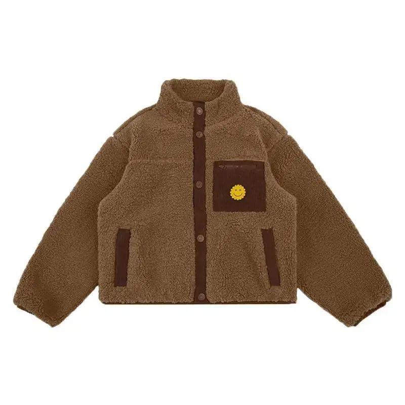 아이스비스킷 스마일코듀로이부클재킷