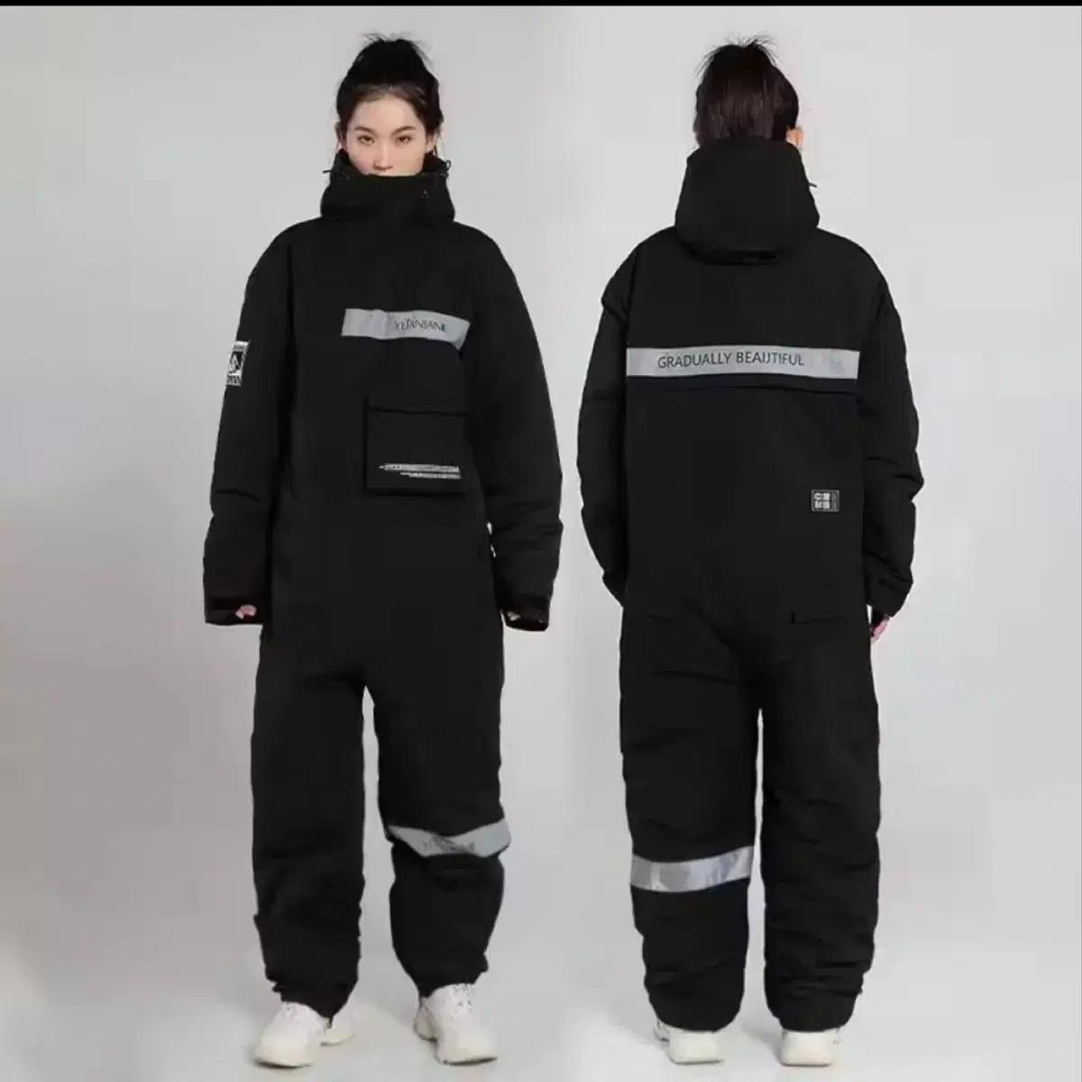 YEJIANIANIE 올인원 방한복 블랙 (새상품) 100-105사이즈