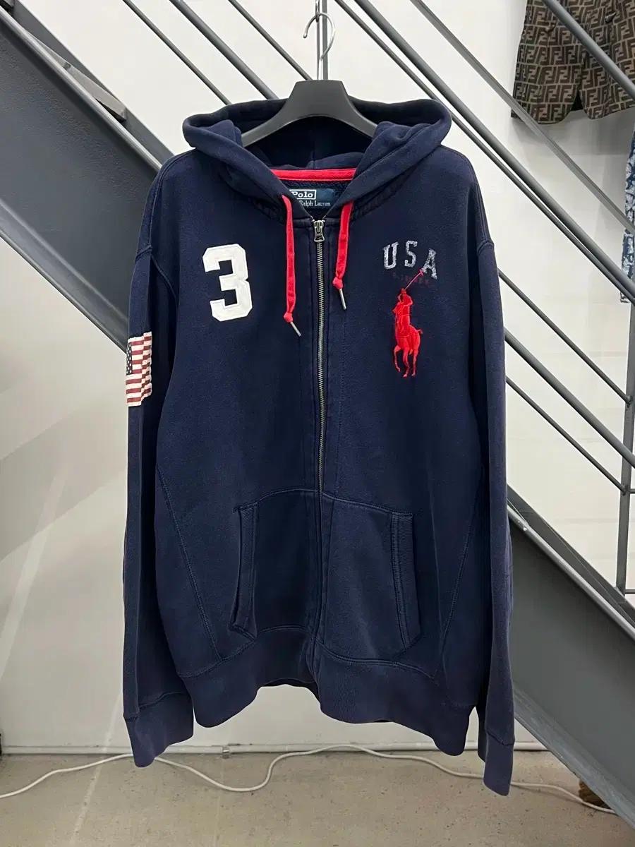 폴로랄프로렌 빅포니 USA 성조기 후드집업