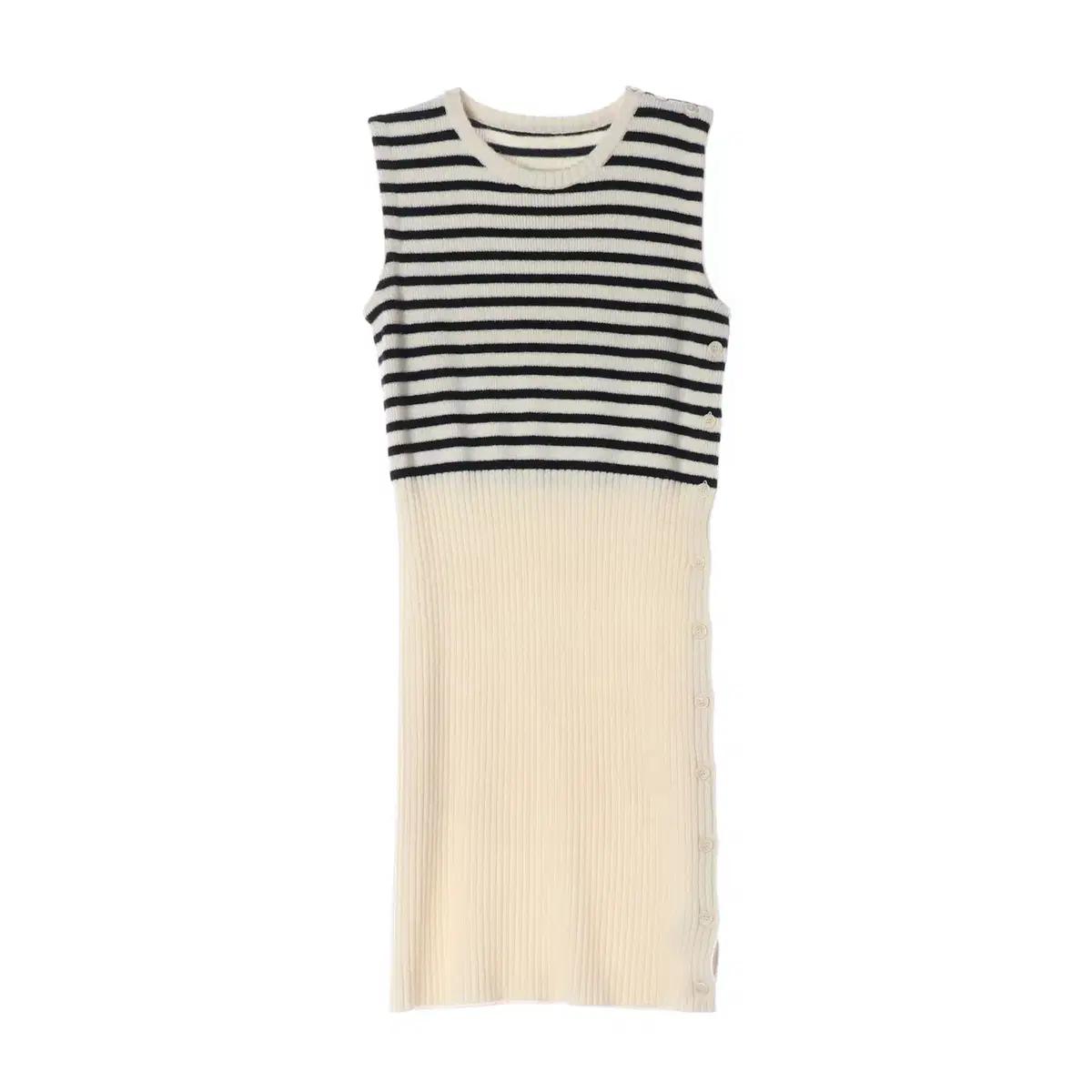 MM6 메종마르지엘라 울100% 슬리브리스 민소매 니트 원피스