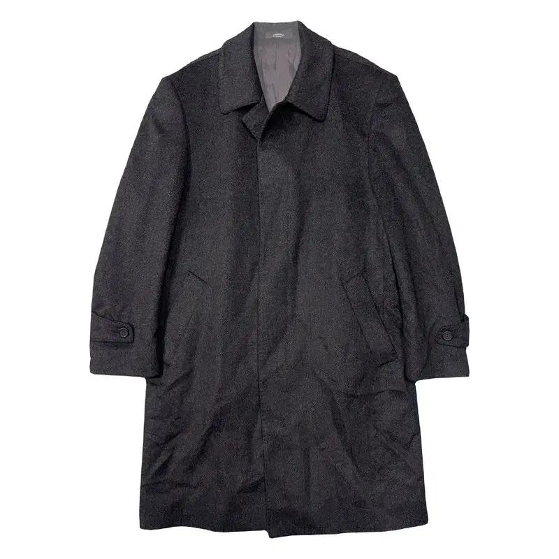 캠브릿지 멤버스 블랙 남성 클래식 울 코트 95-100