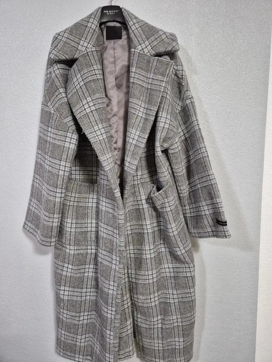 르샵 루즈핏 체크코트 프리