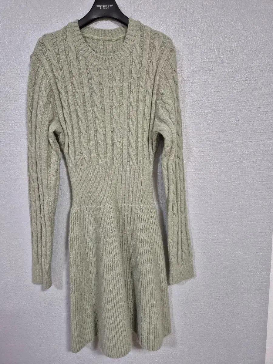 올리브 케이블 니트원피스 55~66