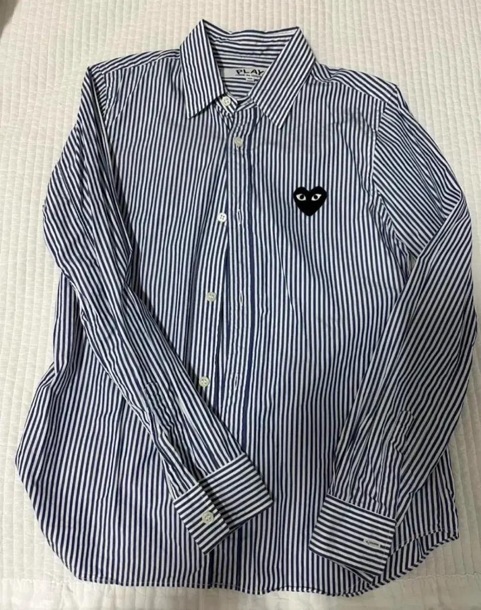 꼼데가르송 PLAY 스트라이프 여성셔츠 M