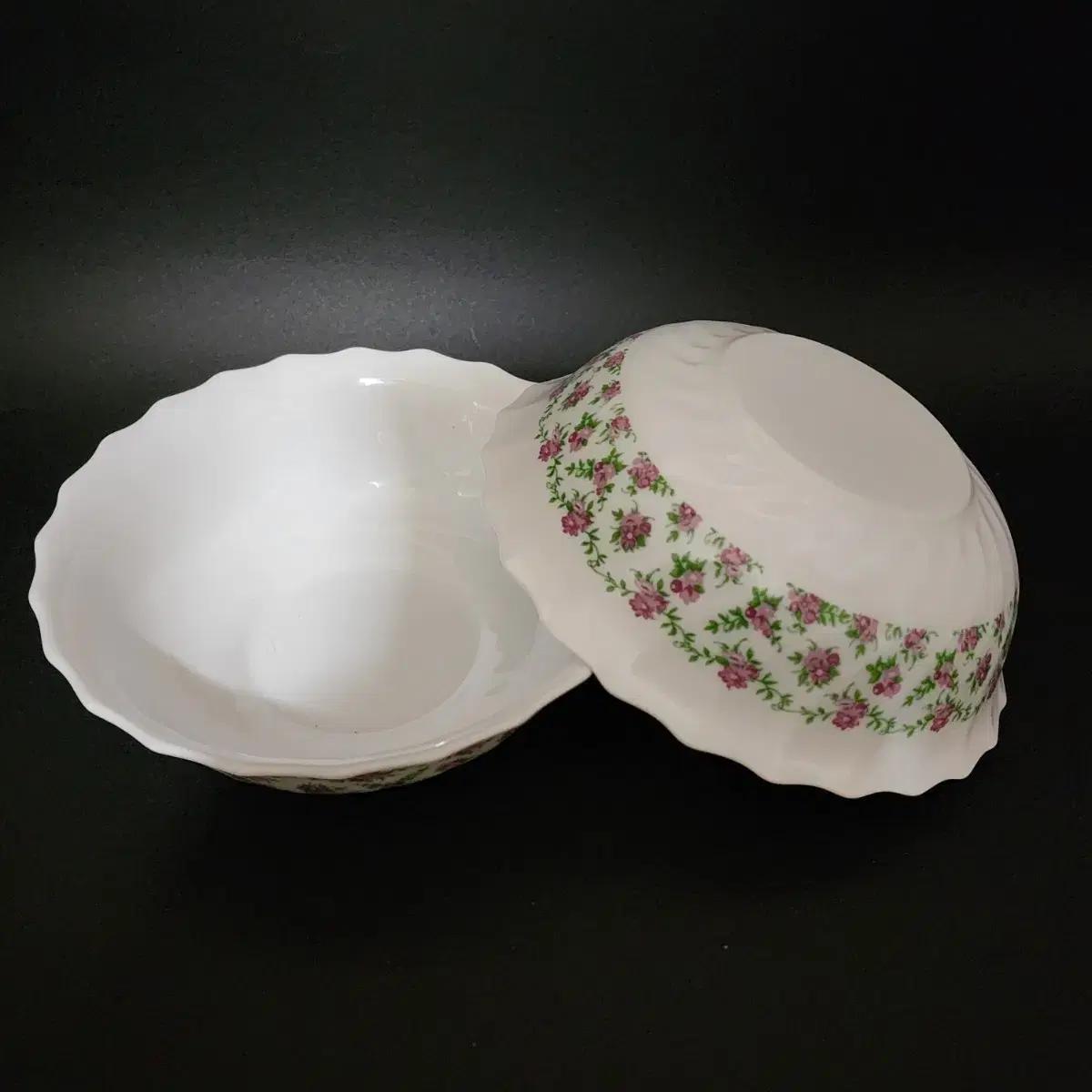 2개가/ 프랑스 알코록 ARC 아코록 밀크글라스 씨리얼볼 요거트볼