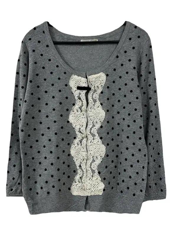 [M] ROMEO Y JULIETA 도트패턴 레이스 가디건