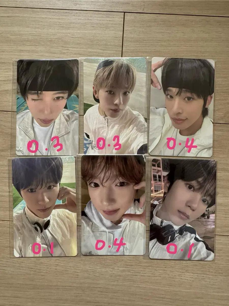 엔시티위시 컬러 팝업 특전 포카 전멤버(시온 리쿠 유우시 재희 료 사쿠야