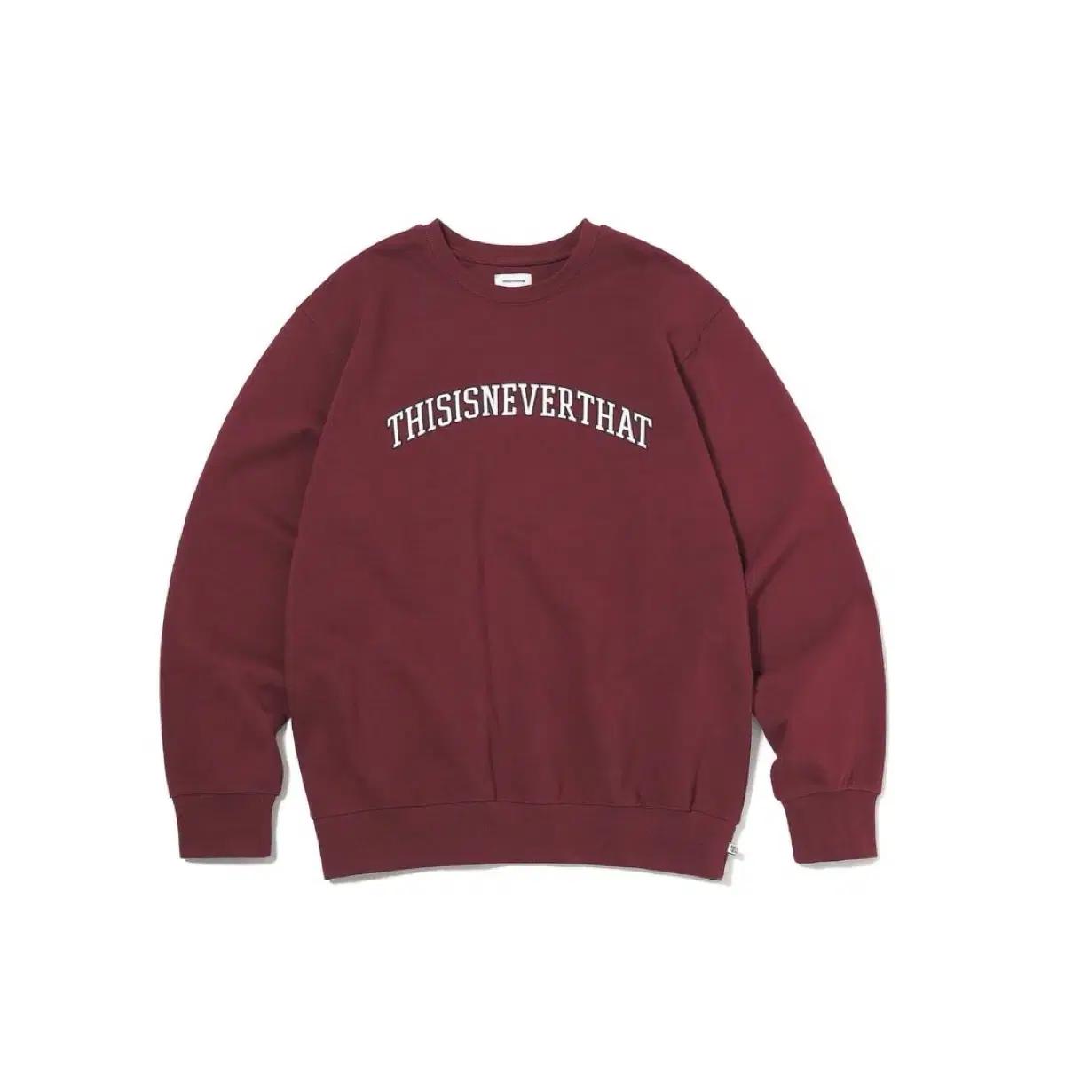 디스이즈네버댓 아치로고 맨투맨 버건디