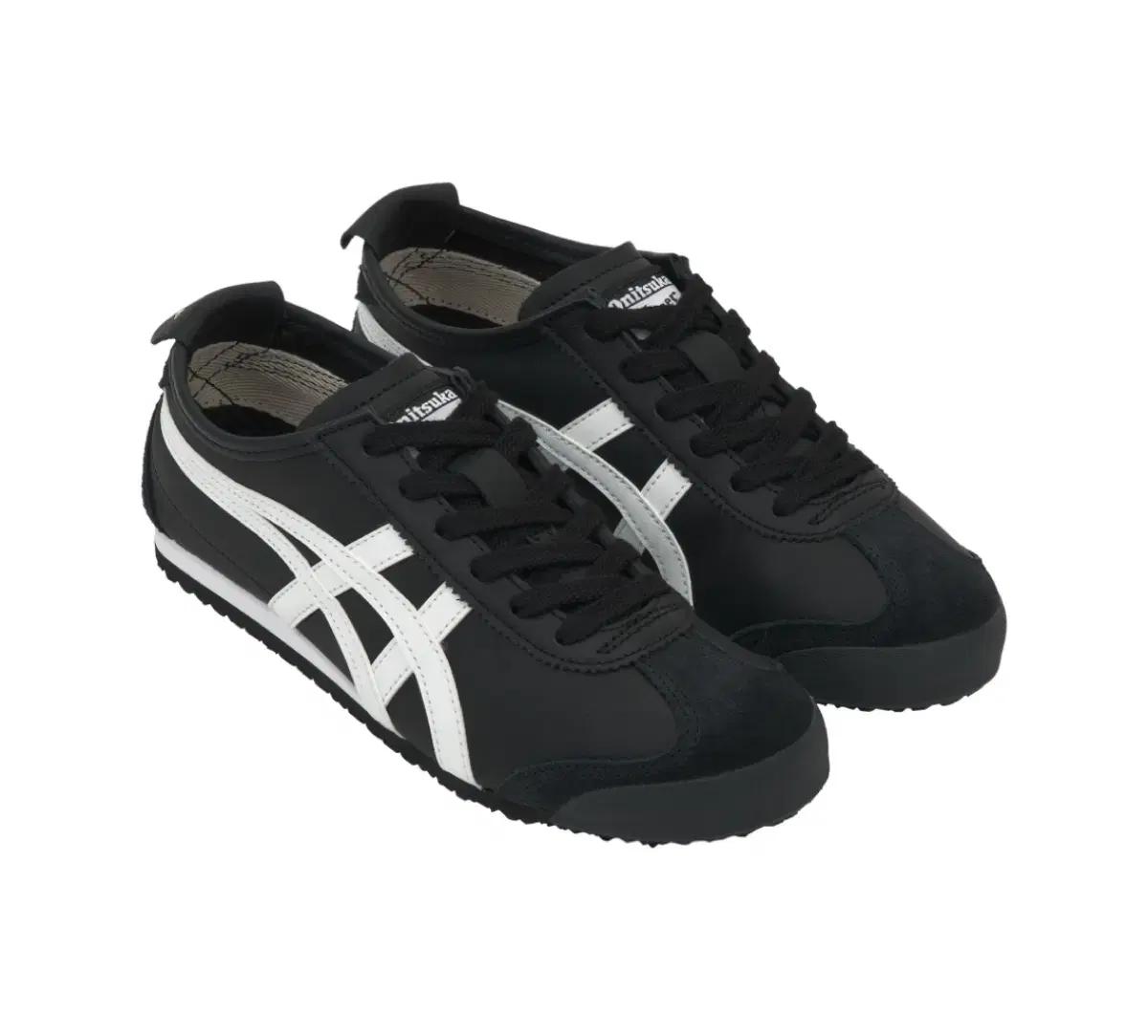 오니츠카타이거 블랙 레더 스니커즈