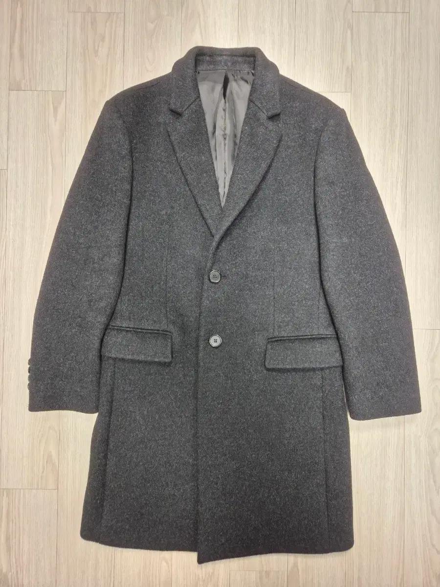 시스템옴므 다크그레이 체스터필드 코트 100 (울 100%)