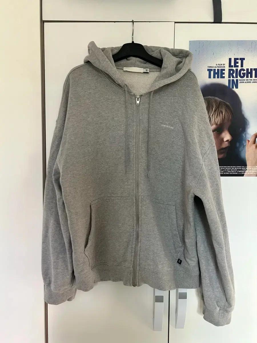 로우클래식 그레이 후드 집업