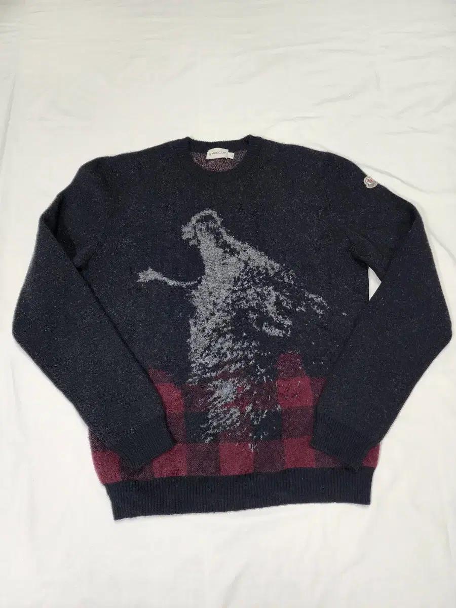 (L)몽클레어 남성 울프 와펜 니트 스웨터