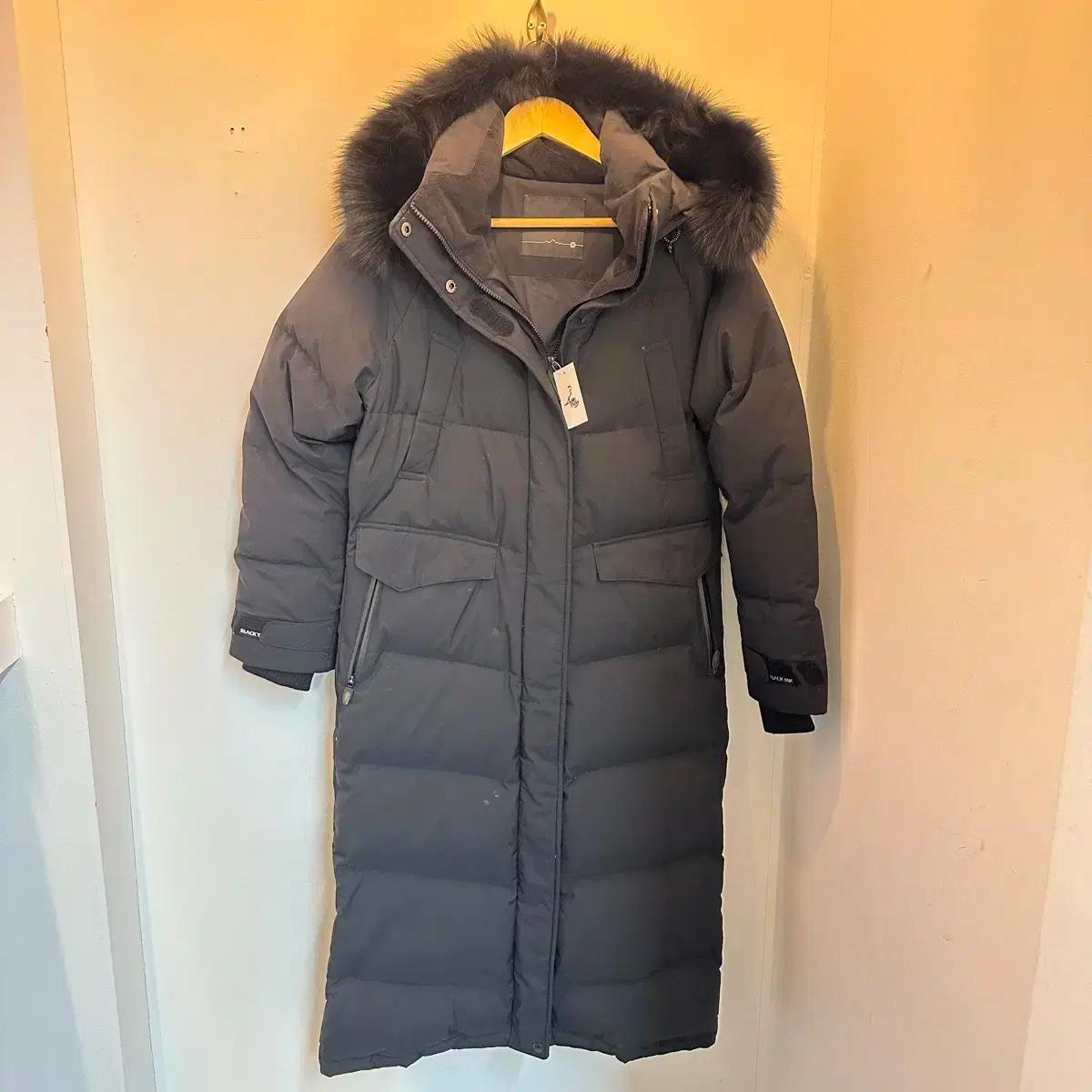 무배+여성90) 블랙야크 캐나다 덕다운 오리털 롱패딩