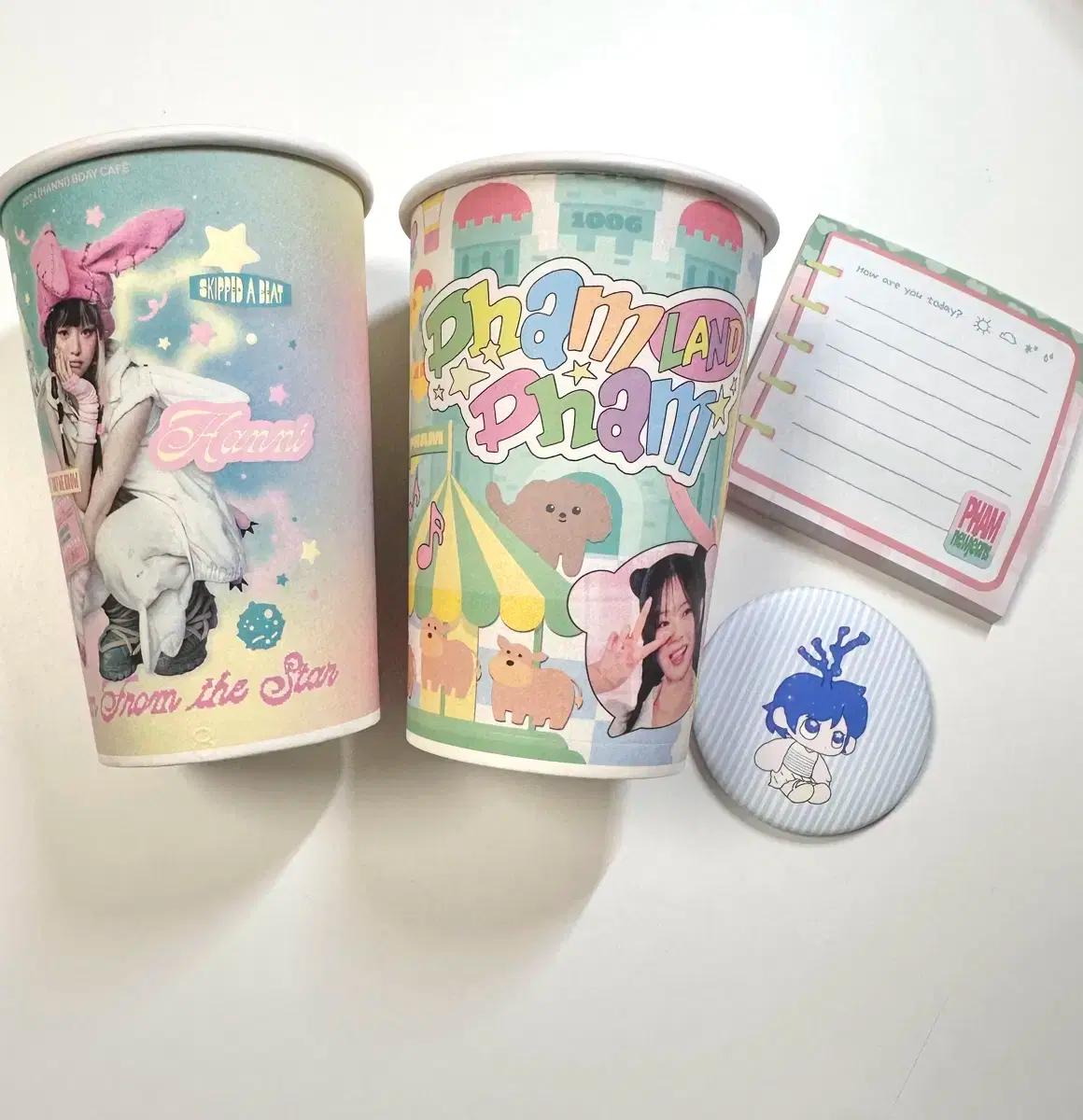 일괄) 뉴진스 하니 생카 컵 뱃지 핀버튼 메모지