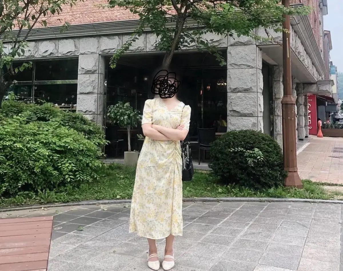 플라워 롱 쉬폰 원피스(free)