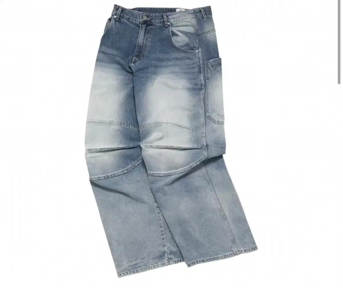 MJD 3D 니 데님 팬츠 블루진 L