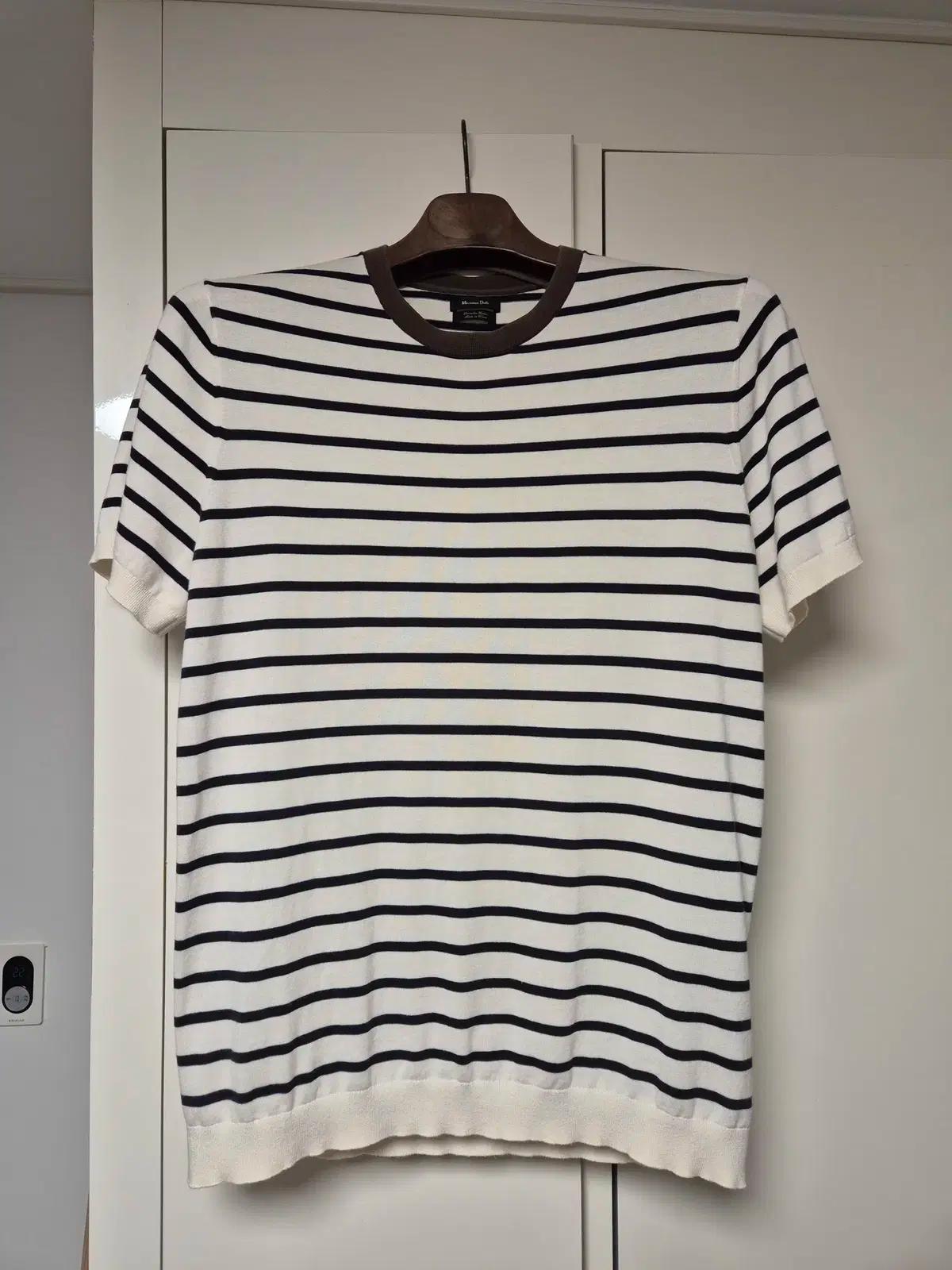 Massimo Dutti(마시모두띠) 코튼 스트라이프 니트 티셔츠 XL