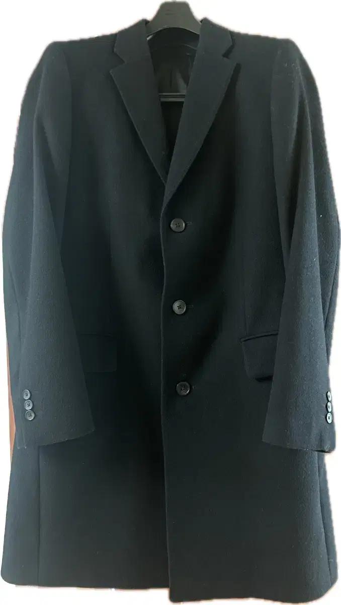 유니클로 울 캐시미어 체스터필드 코트 블랙 M