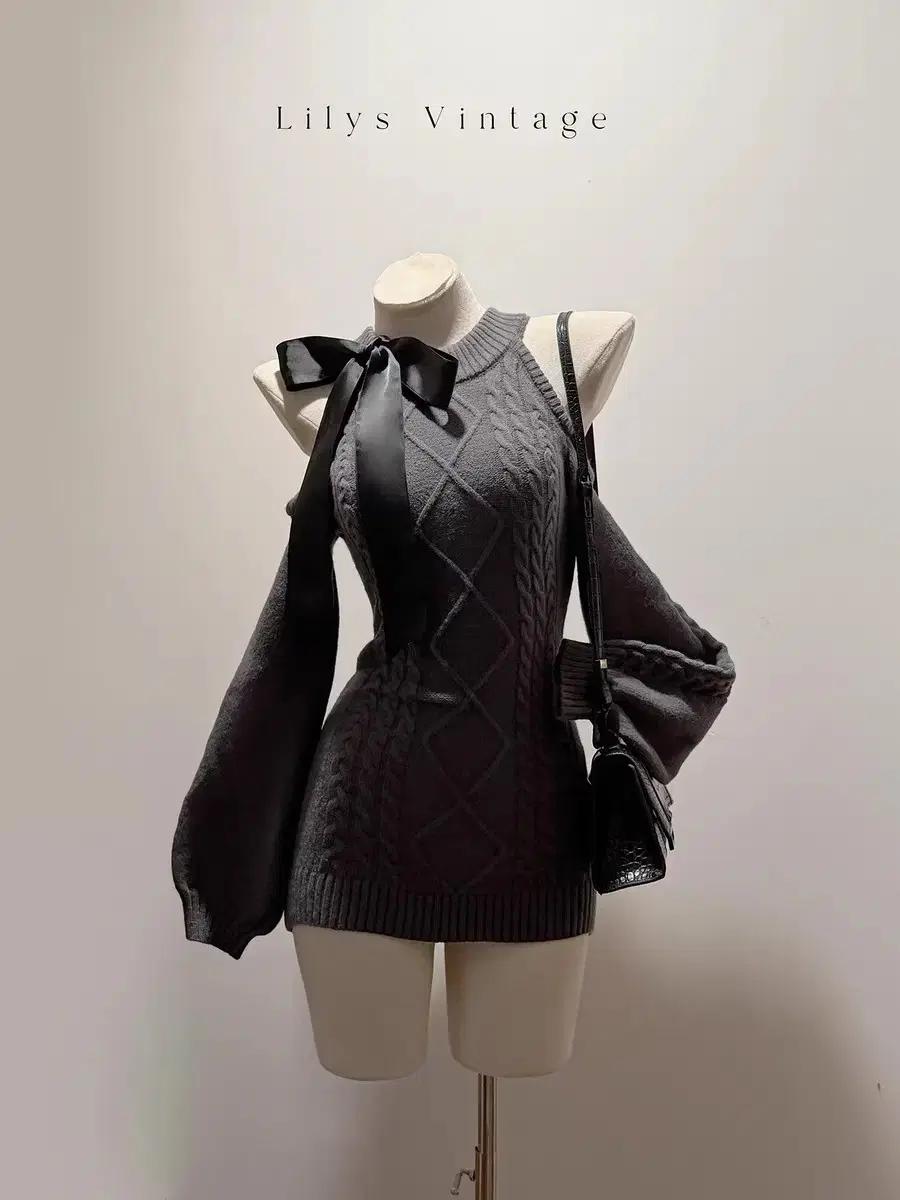 (배송비포함)스나계 리본 케이블 니트 탑 2종