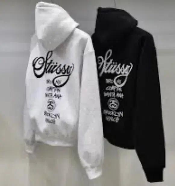 무료배송)새상품 정품 스튜시 월드투어 기모 후드집업 남녀공용