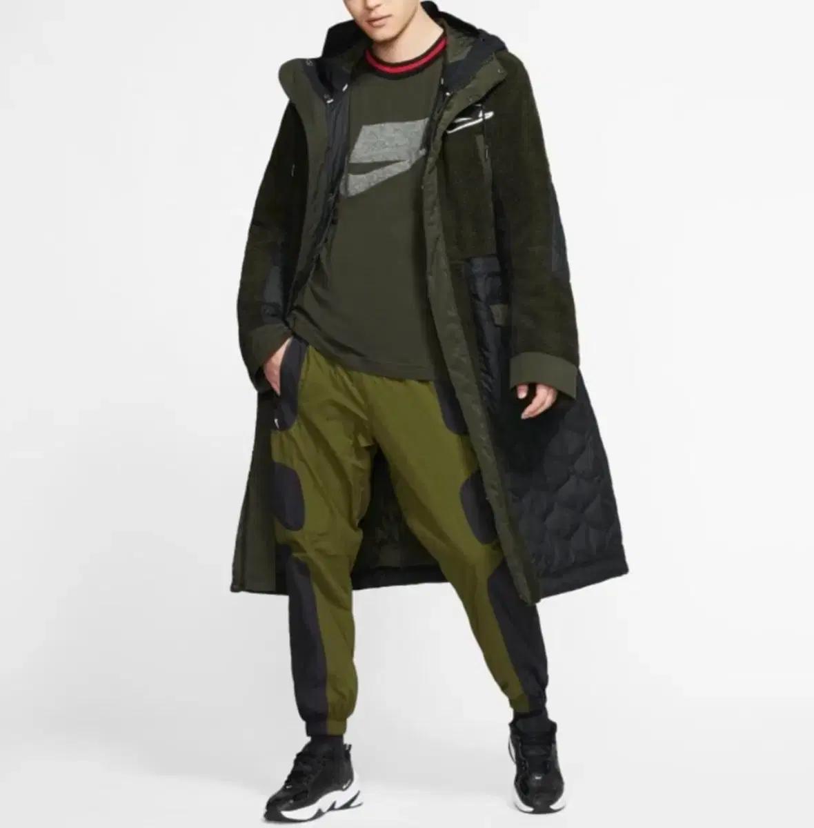 상태최상 나이키 쉐르파 합성필 롱 후리스패딩 코트 남m