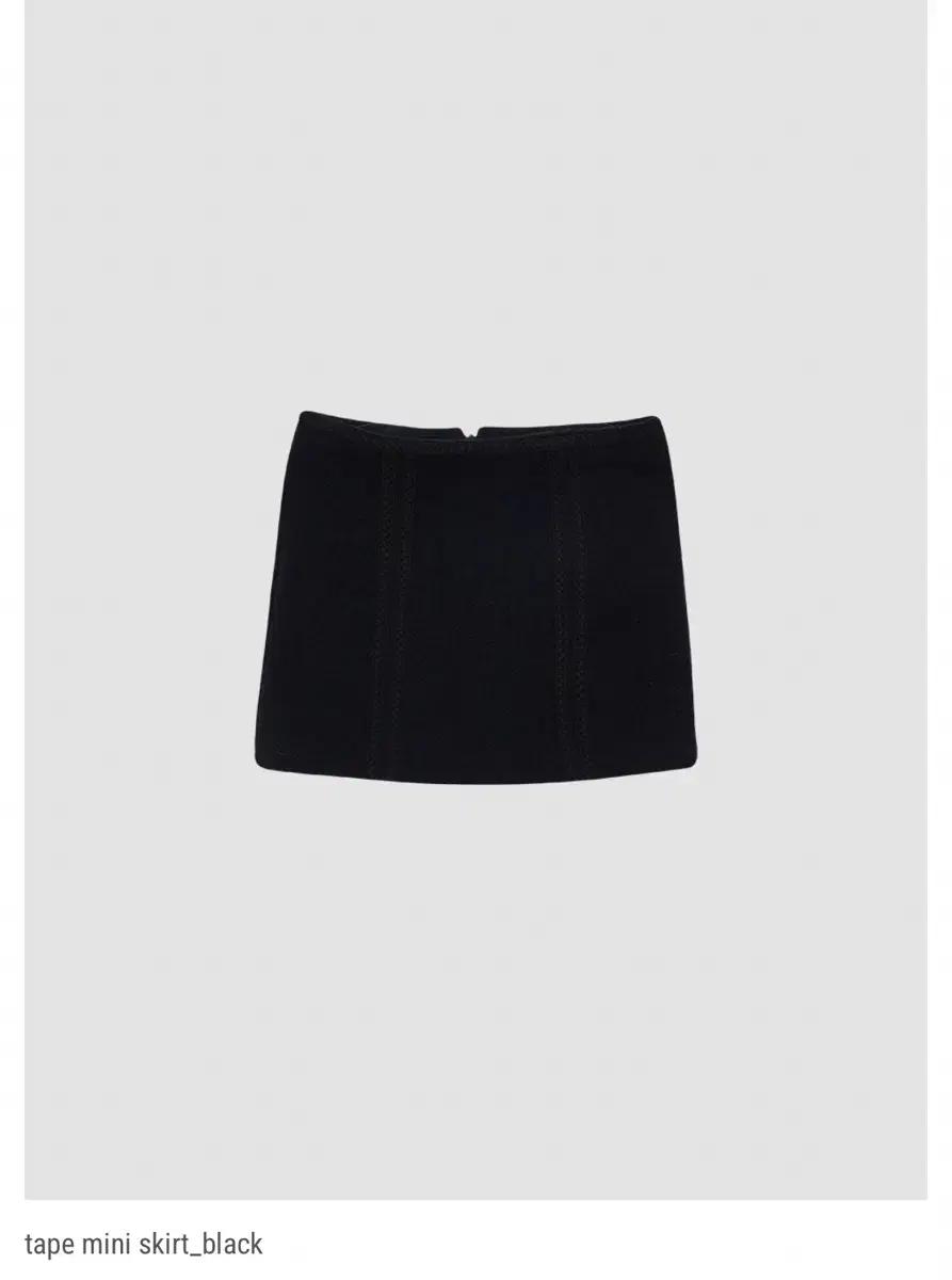 아르카익 ARCHAIC tape mini skirt_black