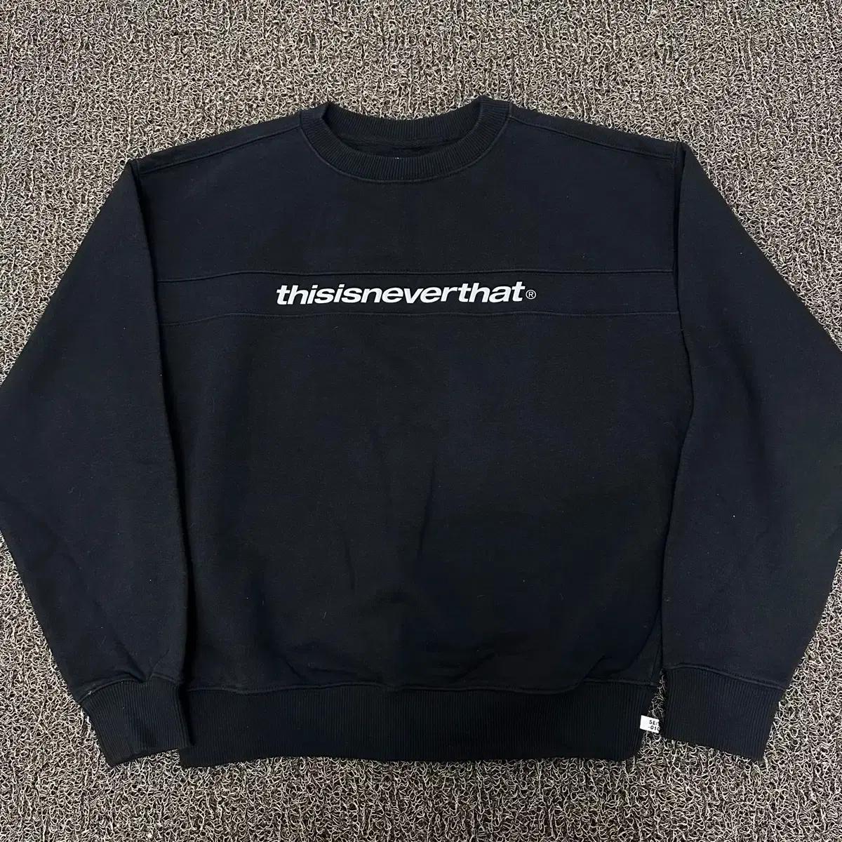 디스이즈네버댓 기모 맨투맨 블랙 S