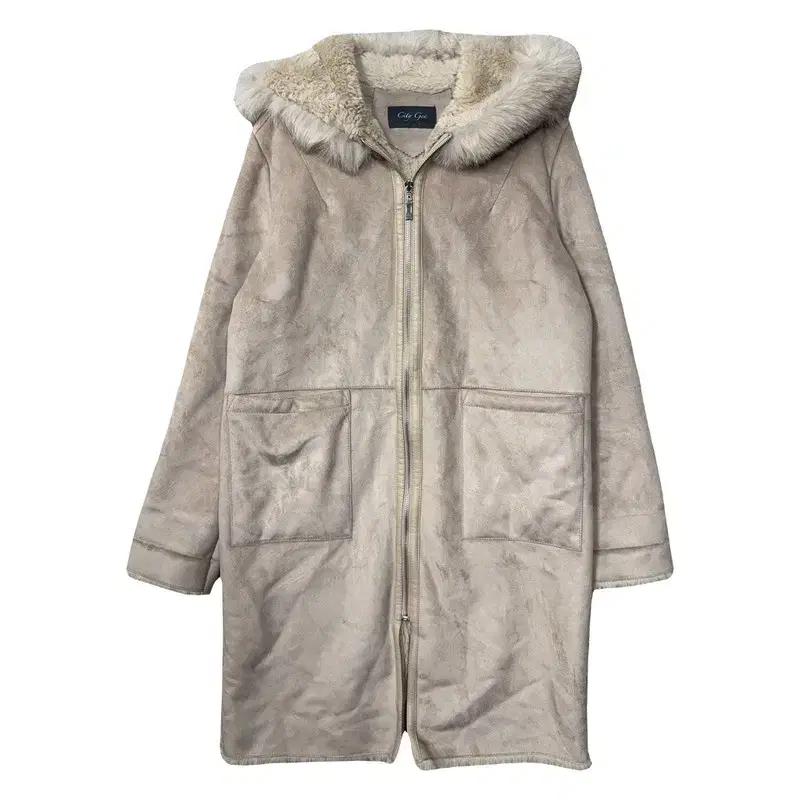 여성 캐주얼 스웨이드 퍼 코트 66