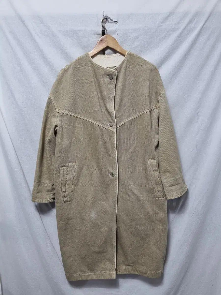 시스템 코듀로이 롱 코트 자켓 90