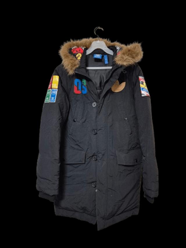 아디다스 오리지널 정품 퍼장식 오리털 남성 겨울남자후드다운패딩점퍼코트90