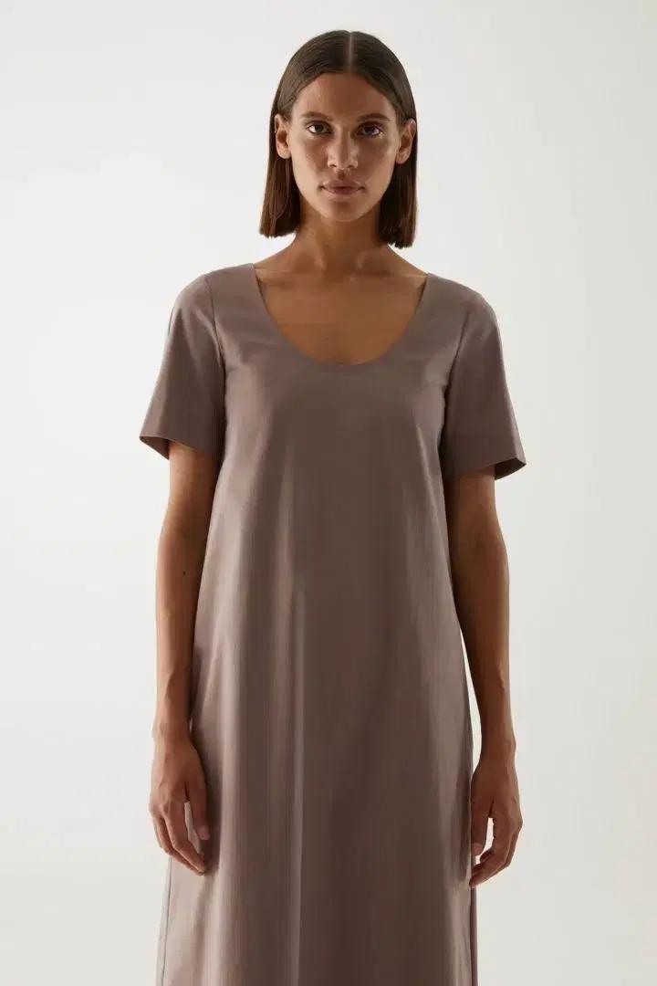 COS 코스 롱 코튼 드레스 원피스 38