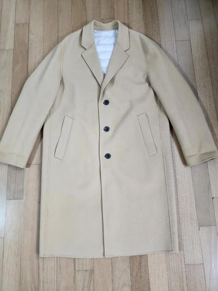 솔리드옴므 울 구스 롱 코트 105 베이지