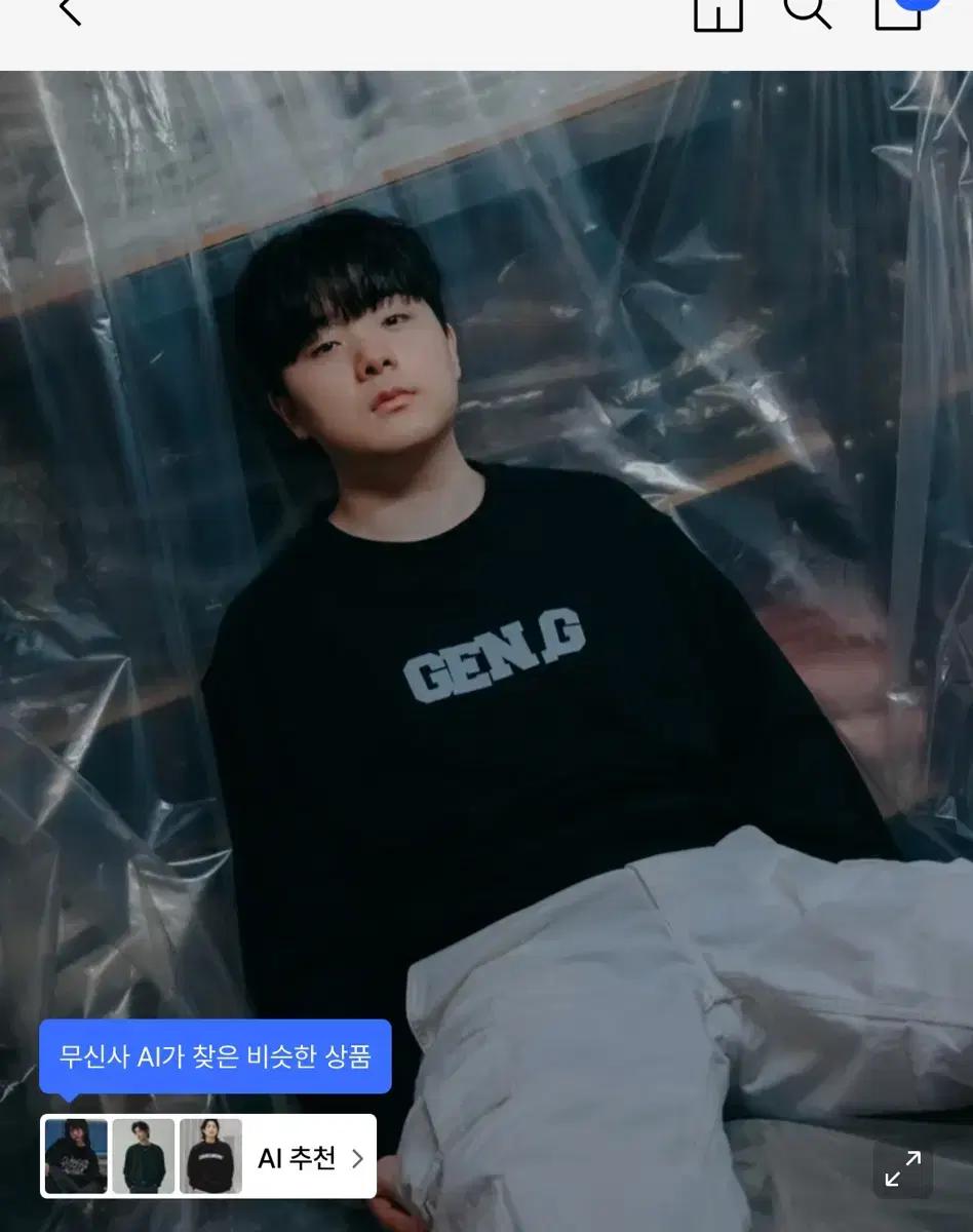 젠지 x LIBILLY 맨투맨 블랙