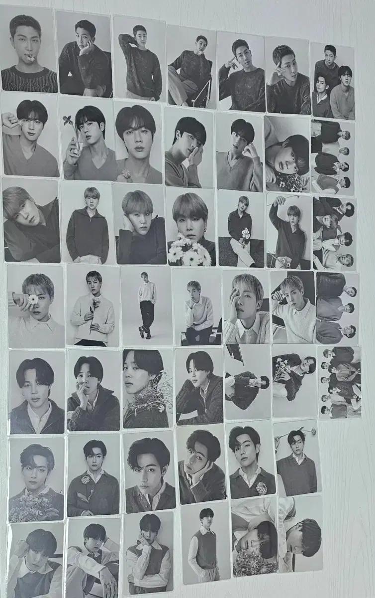 방탄 모노크롬 미니포카 드볼 일괄 bts monochrome