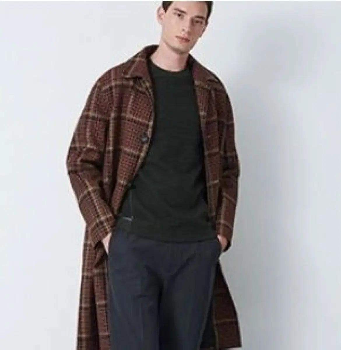 [95] 타임옴므 19fw 체크 맥코트