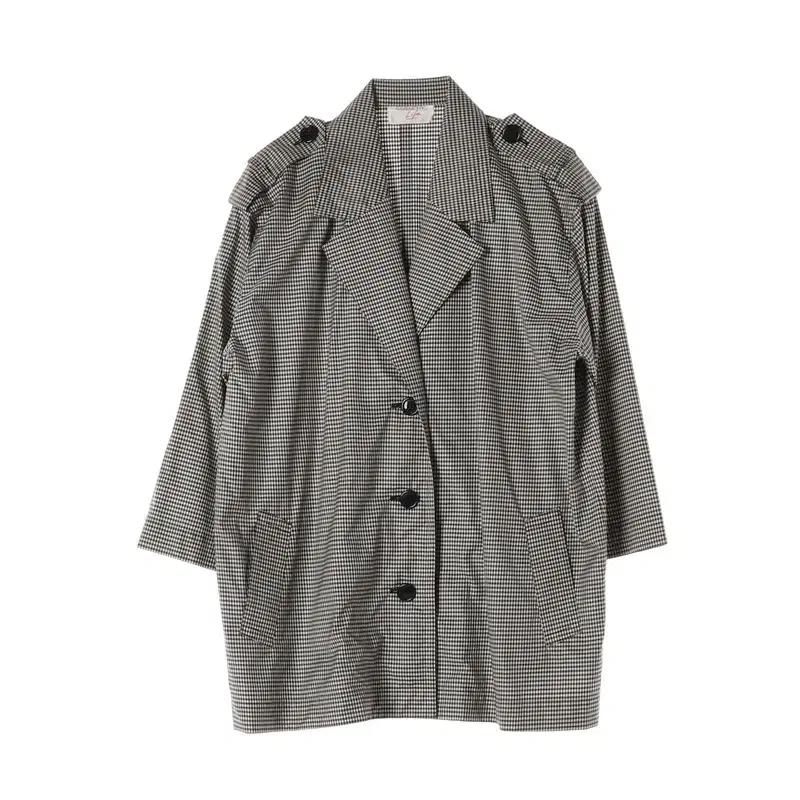 [지방시] 레이온 코튼 체크 트렌치 코트 (여성 오버핏)