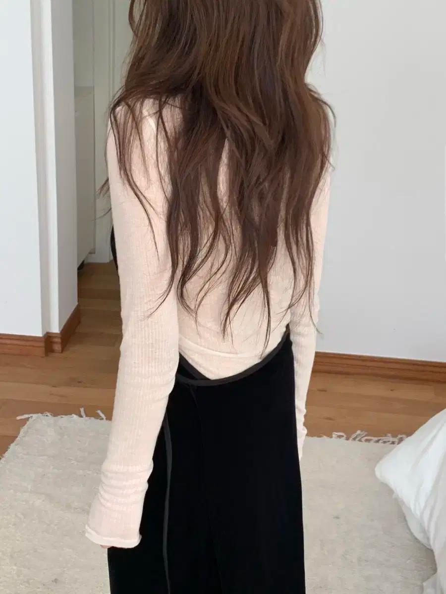 (새상품) 미엘 카본원피스 벨벳랩롱원피스 연말룩