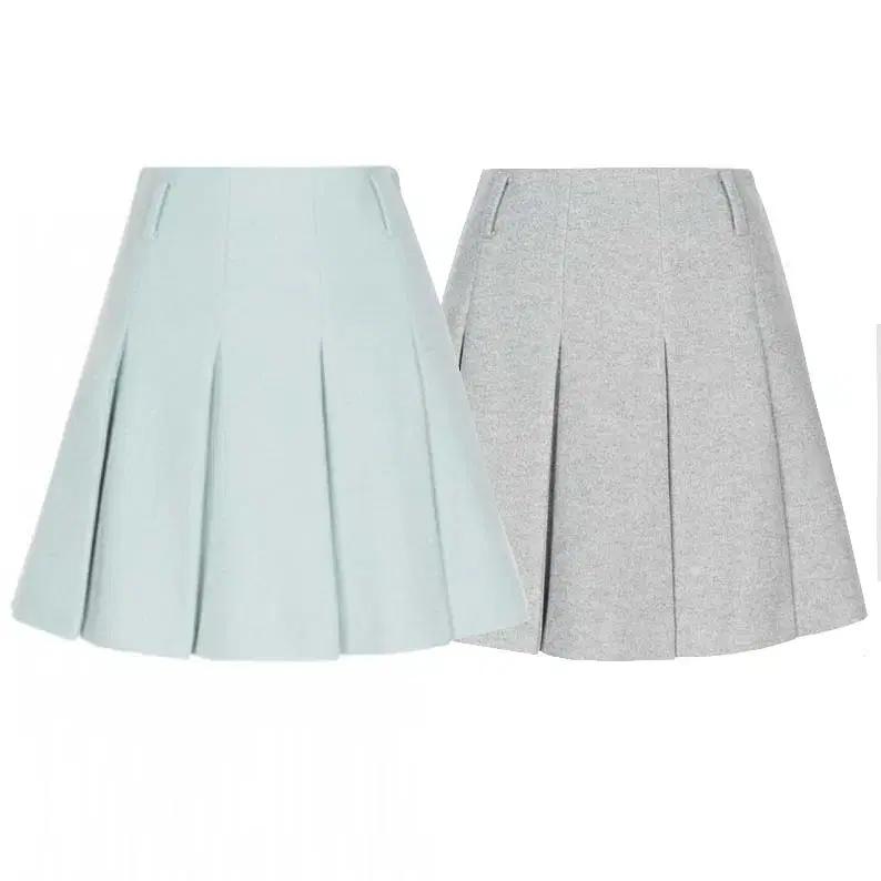 지포어 여성 플리츠 스커트 2칼라