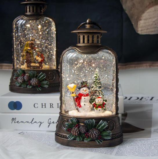 [무배] 크리스마스 미니 랜턴 워터볼 / LED 무드 감성 조명 오르골