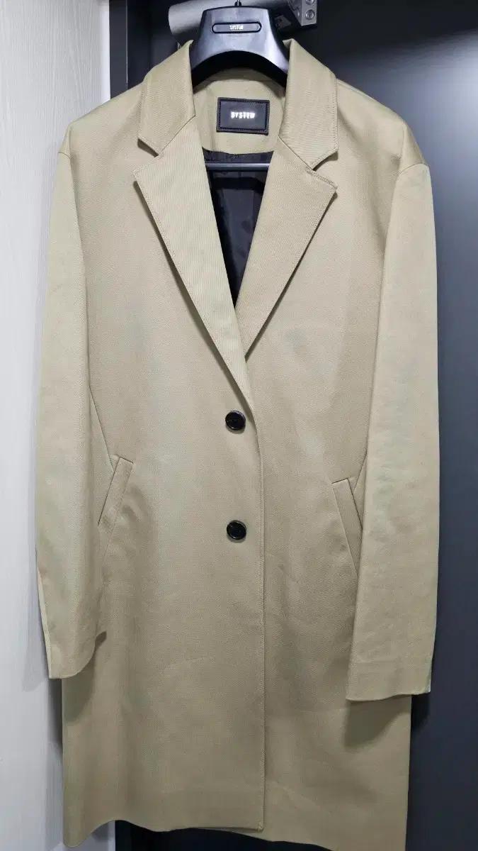 시스템 옴므 트렌치 코트 베이지 드랍숄더 세미 오버핏 100사이즈