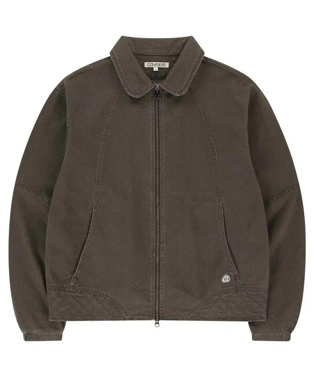 코이세이오 라운드 카라 스티치 자켓 코코아2